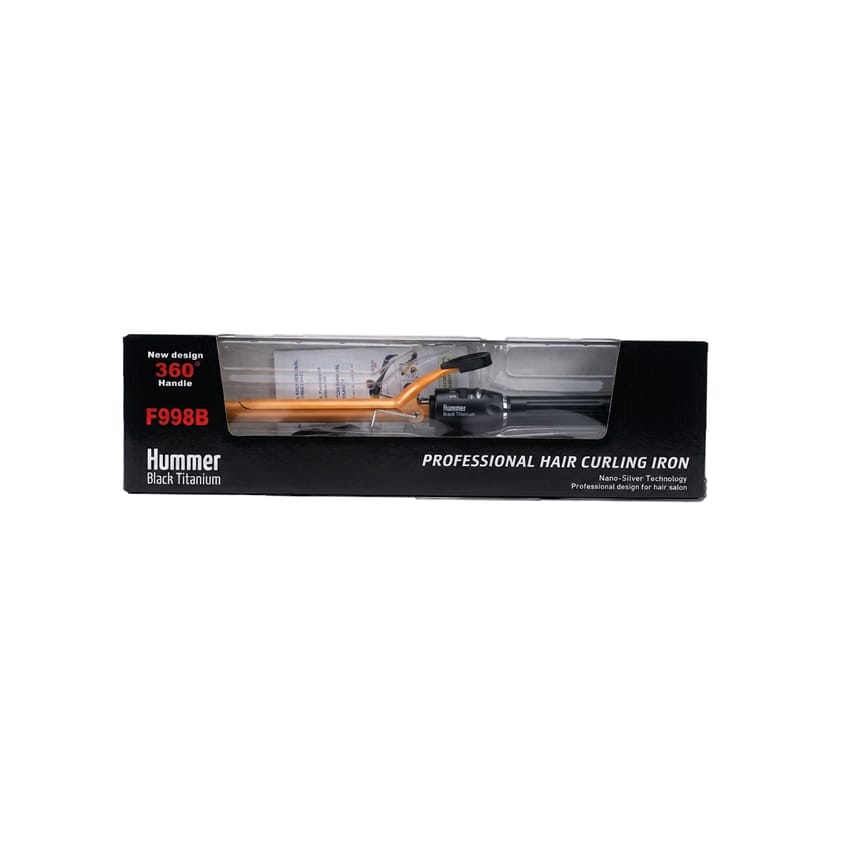 مكواة تجعيد شعر همر تيتانيوم أسود احترافية 19 ملم | straighteners-and-curlers | hummer مكواة تجعيد شعر همر تيتانيوم أسود احترافية 19 ملم | straighteners-and-curlers | hummer