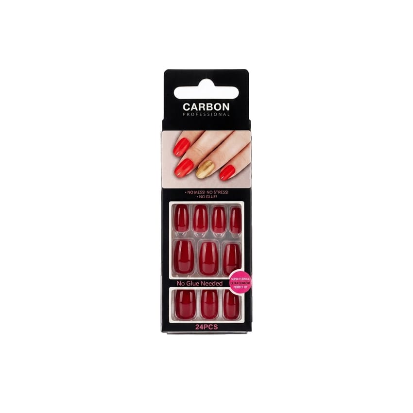 Carbon Professional Press-On Nails (No Glue Needed) – No. 7
