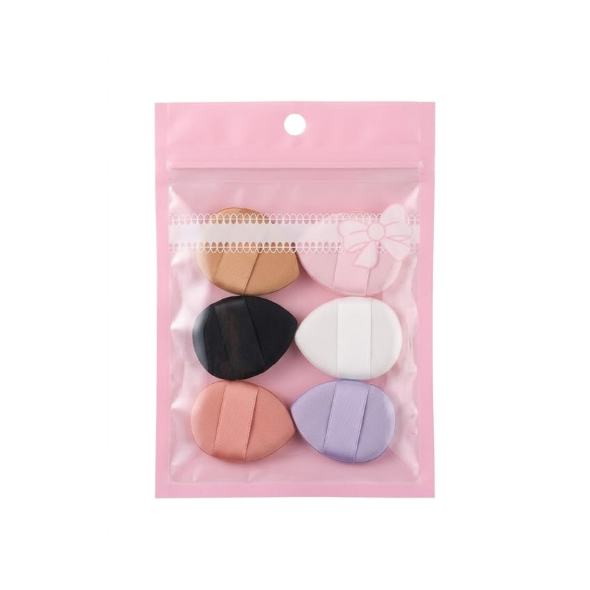أقراص بودرة أصابع صغيرة للمكياج – طقم 6 قطع متعددة الألوان | tools | makeup-sponge