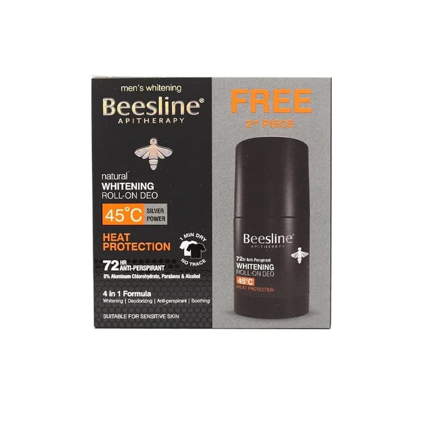 Beesline Apitherapy Natural Whitening Roll-On Deo for Men – | deodorant | beesline