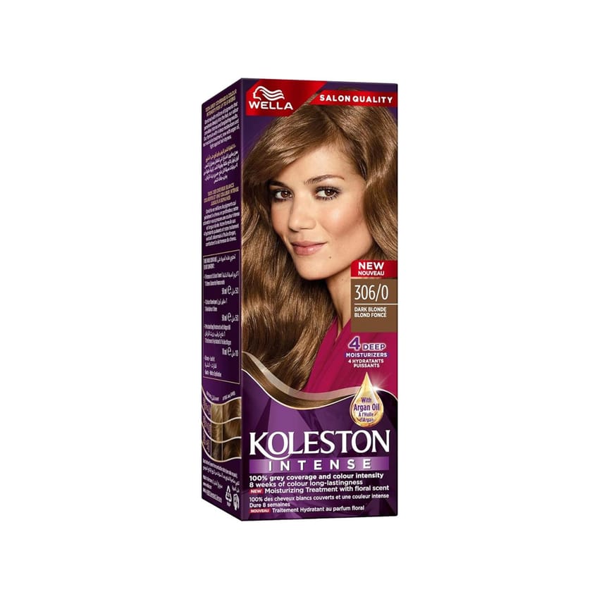 Wella Koleston 306/0 Dark Warm Blonde Hair Color Tube WITH OXYGEN