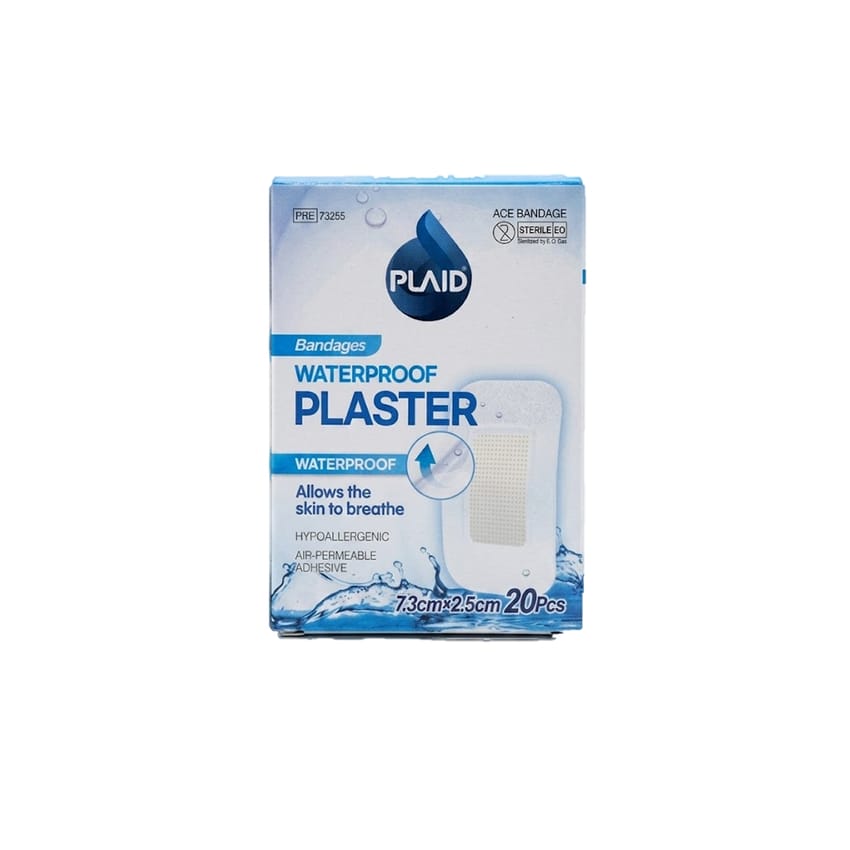 PLAID Waterproof Adhesive Plaster Bandages – 20 pcs (7.3 × 2.5 cm) product thumbnail 2