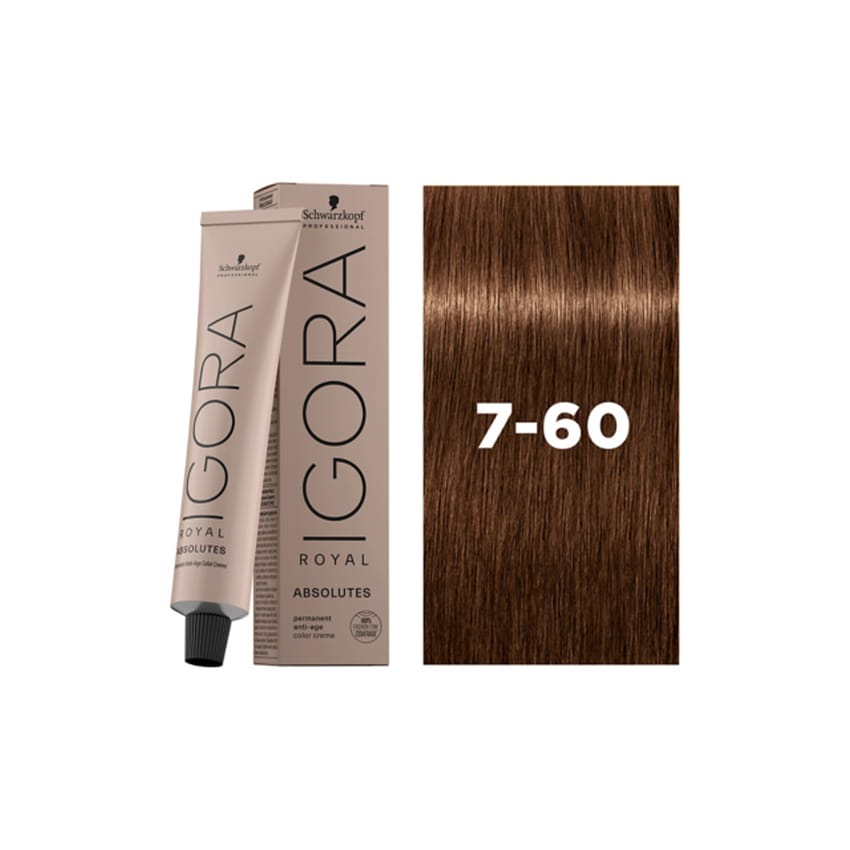 صبغة شوارزكوف إيغورا رويال أبسولوتس 7-60 أشقر متوسط بني طبيع | hair-color | igora-color
