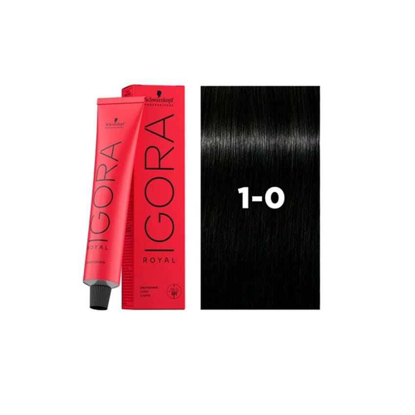 صبغة شوارزكوف إيغورا رويال 1-0 أسود 60 مل | hair-color | igora-color