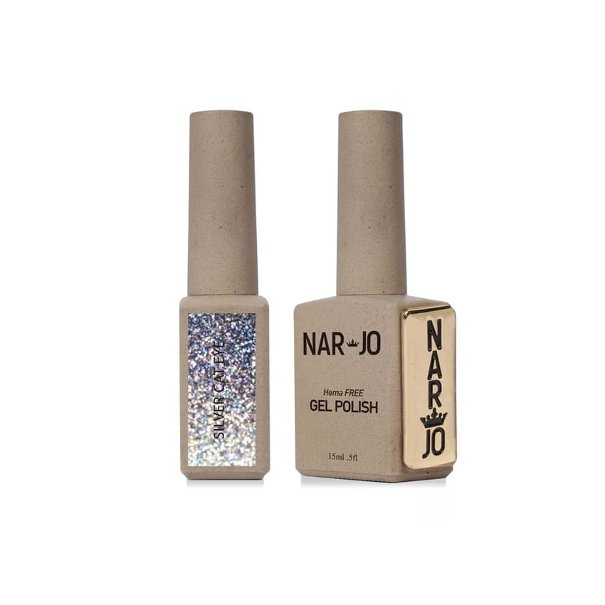 Narjo Silver Cat Eye Gel Polish – Magnetic Effect