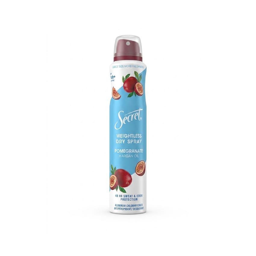 بخاخ سيكرت الجاف خفيف الوزن – فاكهة الباشن + زيت الأرجان (مض | deodorant