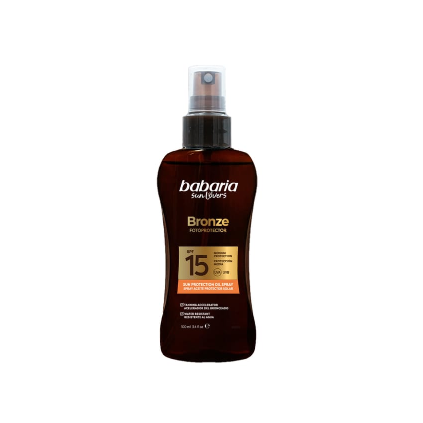 Babaria Bronze Tanning Oil Spray SPF 15 – 300 ml | sun-care | tanning | skin-lotion | skin-care