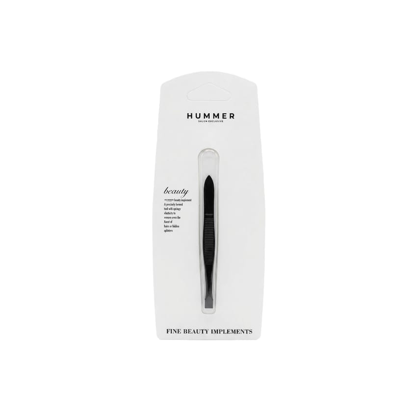 HUMMER Salon Exclusive Precision Tweezers (Black) SLIM