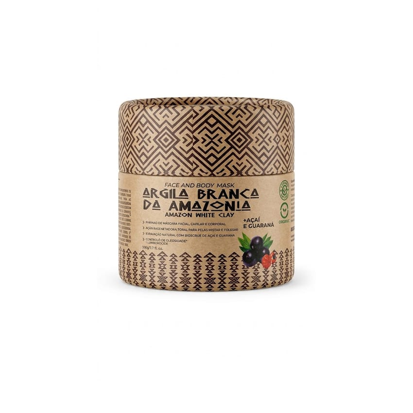 ماسك الطين الأبيض الأمازوني للوجه والجسم بالأساي والغوارانا | body-care | face-mask | skin-care
