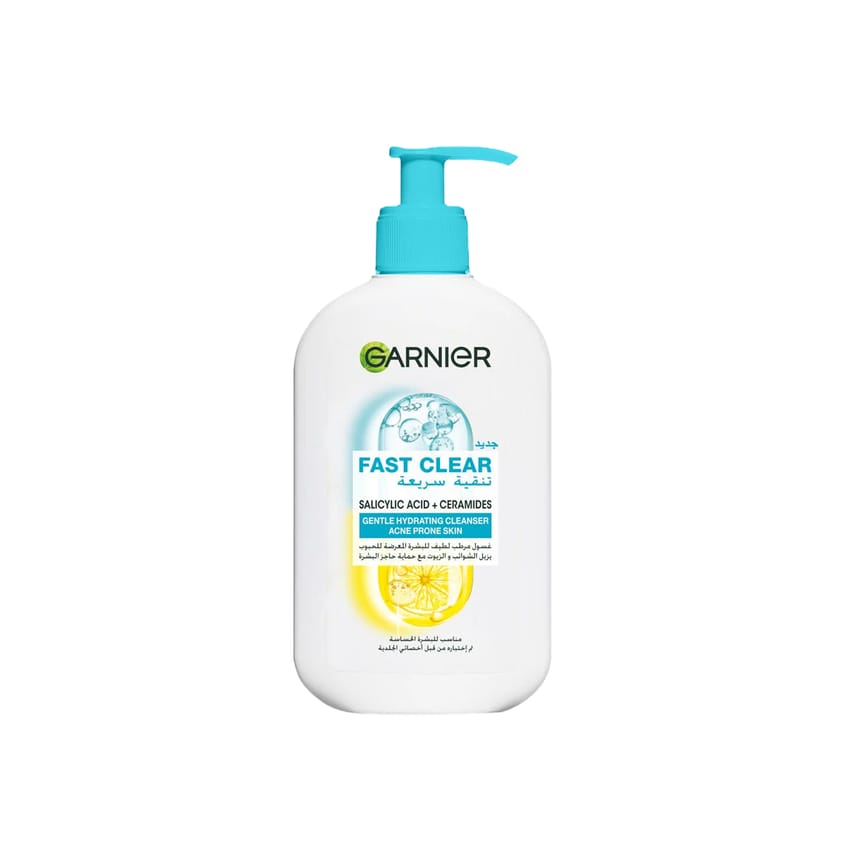 غسول غارنييه فاست كلير اللطيف للبشرة المعرضة للحبوب | face-wash | acne | garnier | face-care