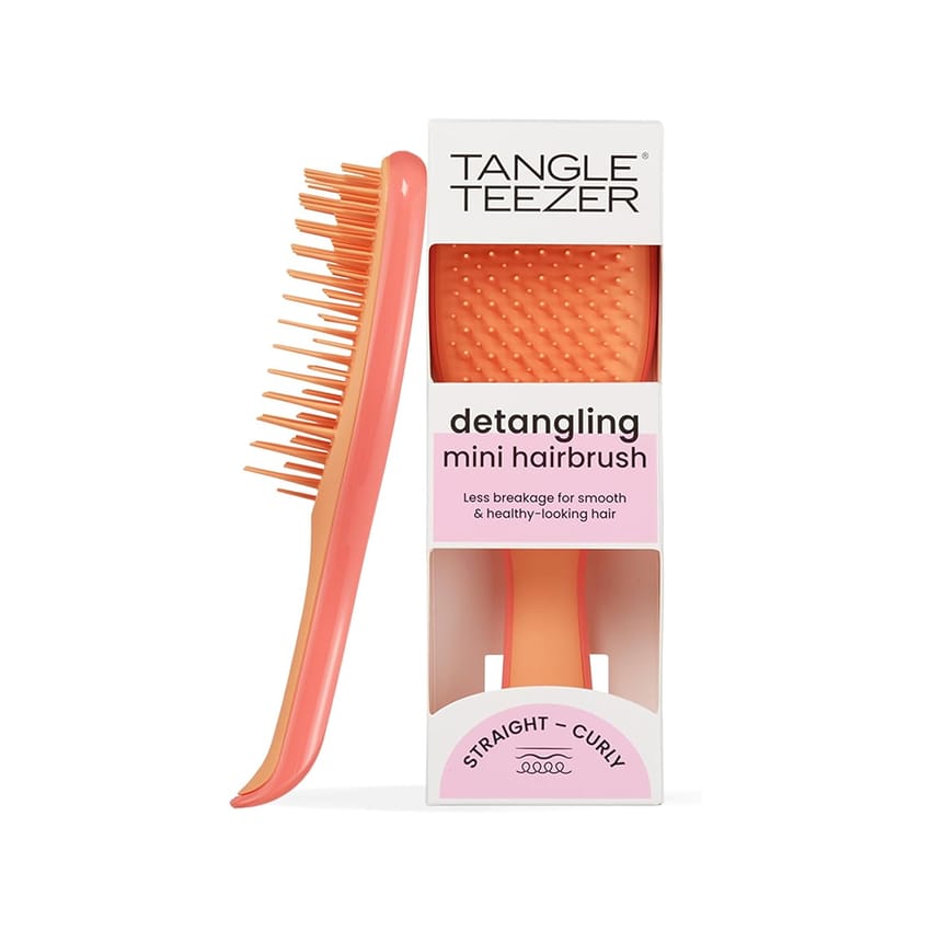 Tangle Teezer The Mini Ultimate Detangler Hairbrush – Salmon Pink & Apricot