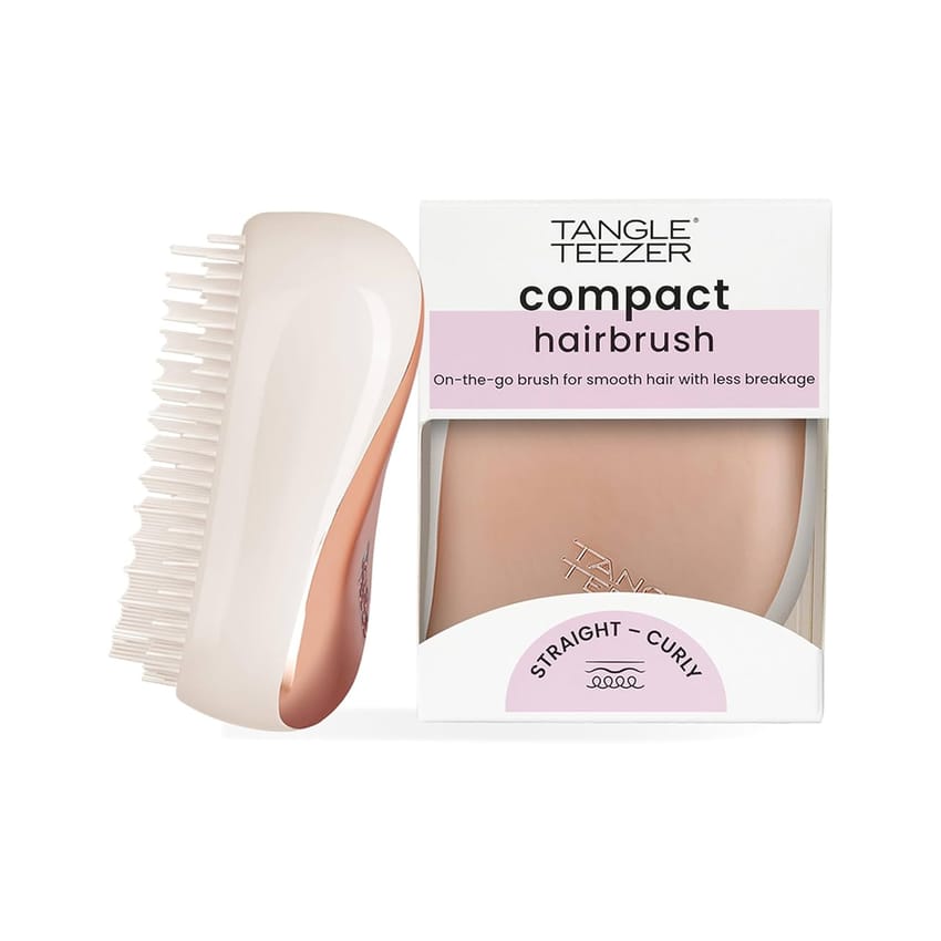 Tangle Teezer Compact Styler Detangling Hairbrush – Ivory Rose Gold