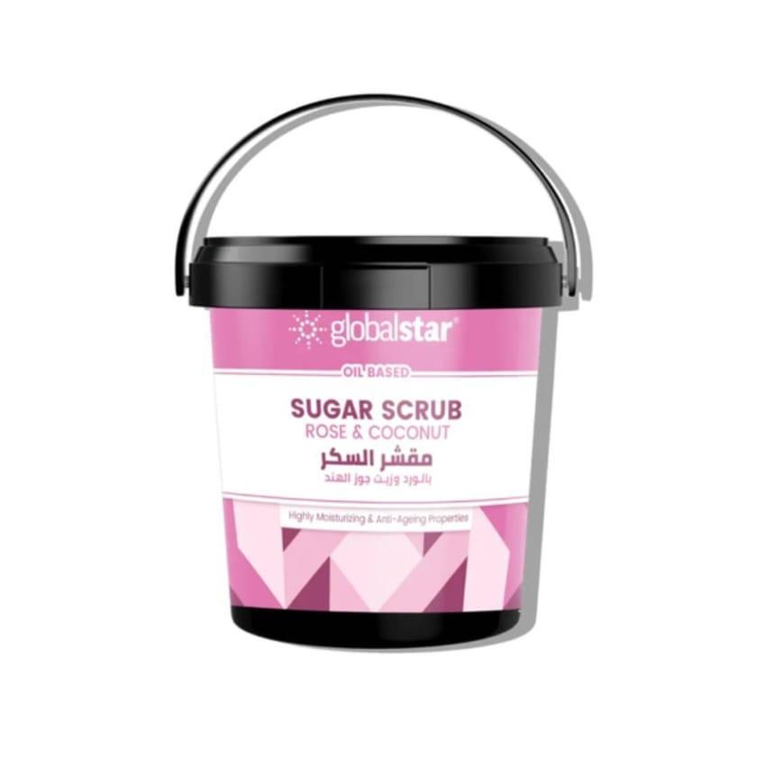 Global Star Sugar Scrub Rose & Coconut – 600ml | scrub | body-care | skin-care | body-scrub | body-wash