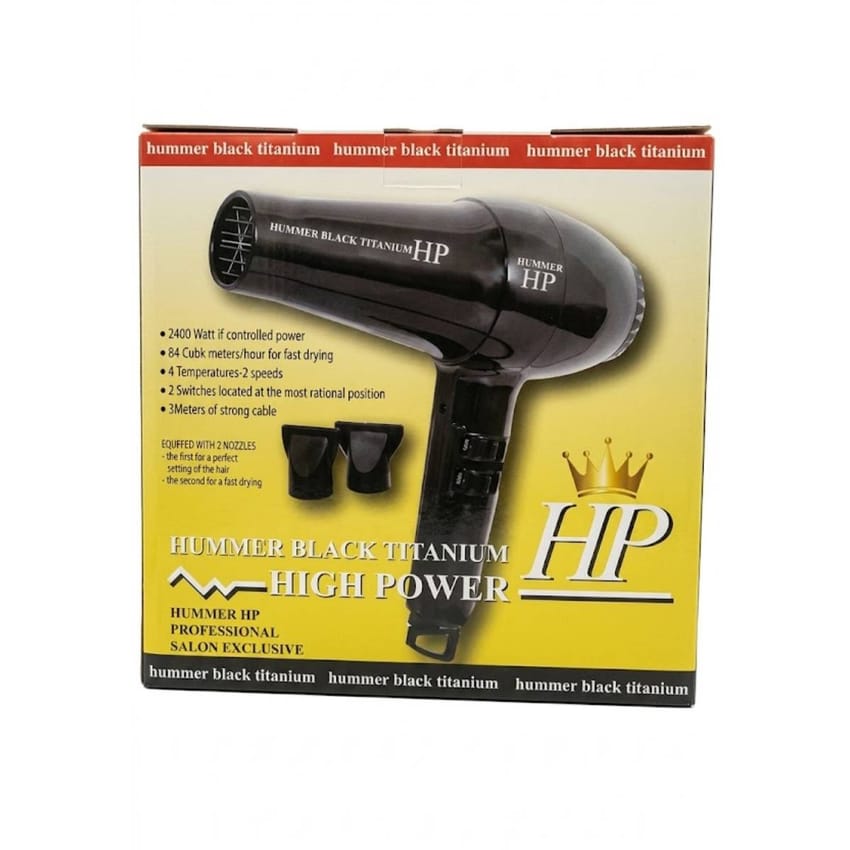 Hummer Black Titanium HP Professional Hair Dryer