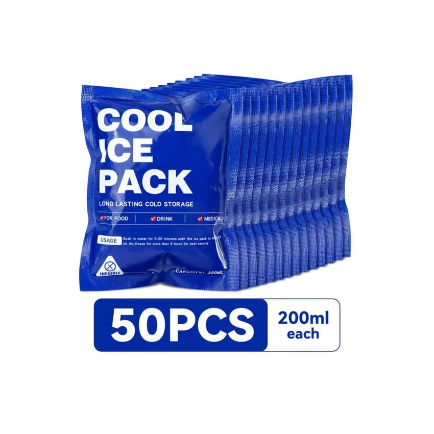 50pcs Camping Self-Sealing Ice Packs Fresh Cold Insulation
