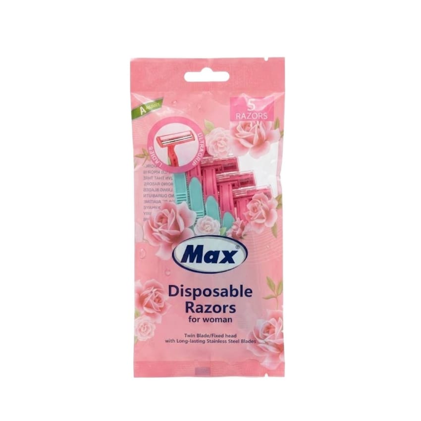 Max Disposable Razors for Women – Pack of 5 | womens-personal | body-care | shaving | razor