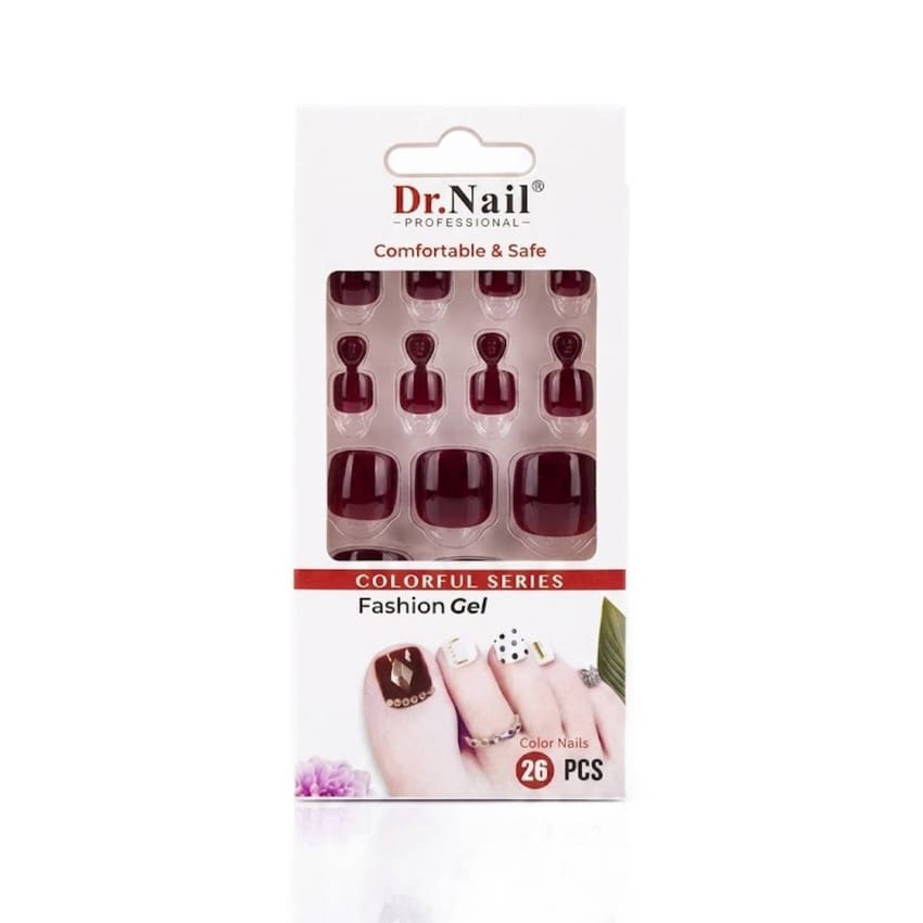 Dr. Nail FT01 Press-On Toenails – 26 Pieces | dr-nail | nail-care