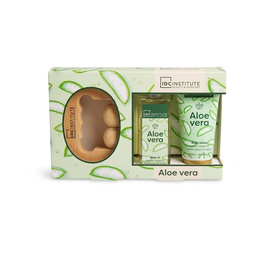 IDC Institute Aloe Vera Body Care & Massager Set 44158