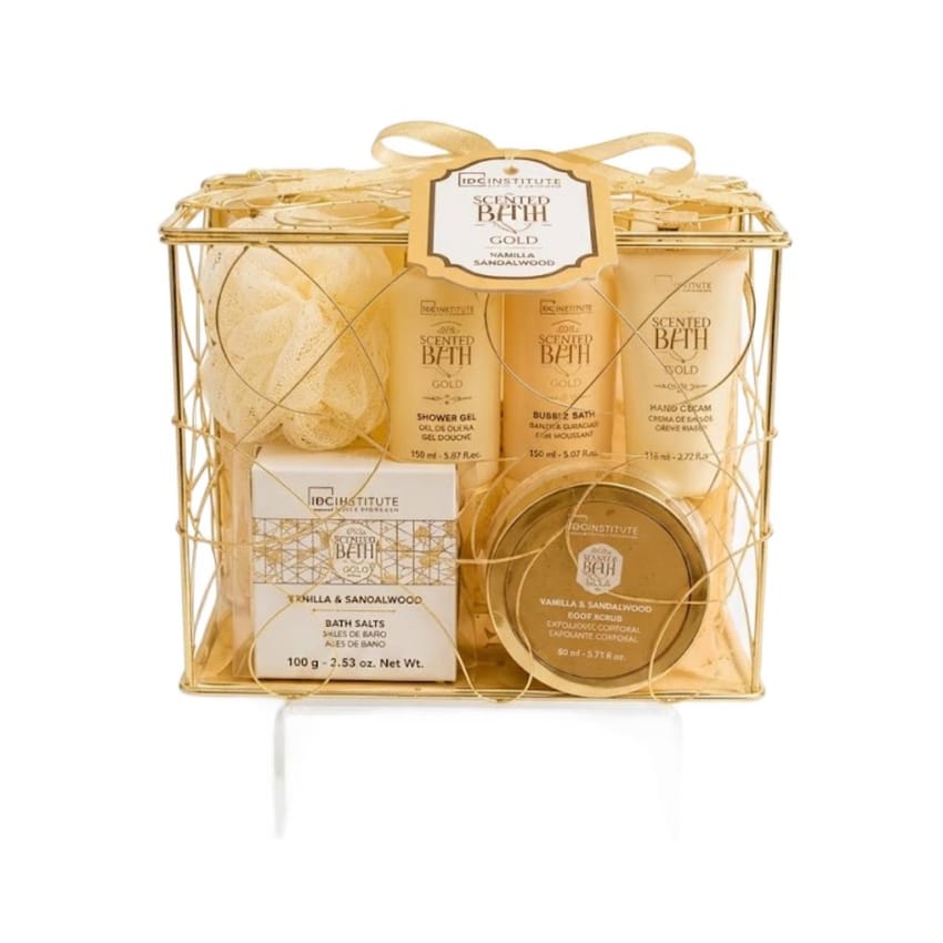 IDC Institute Scented Bath Gold Gift Set – Vanilla & Sandalwood 42261