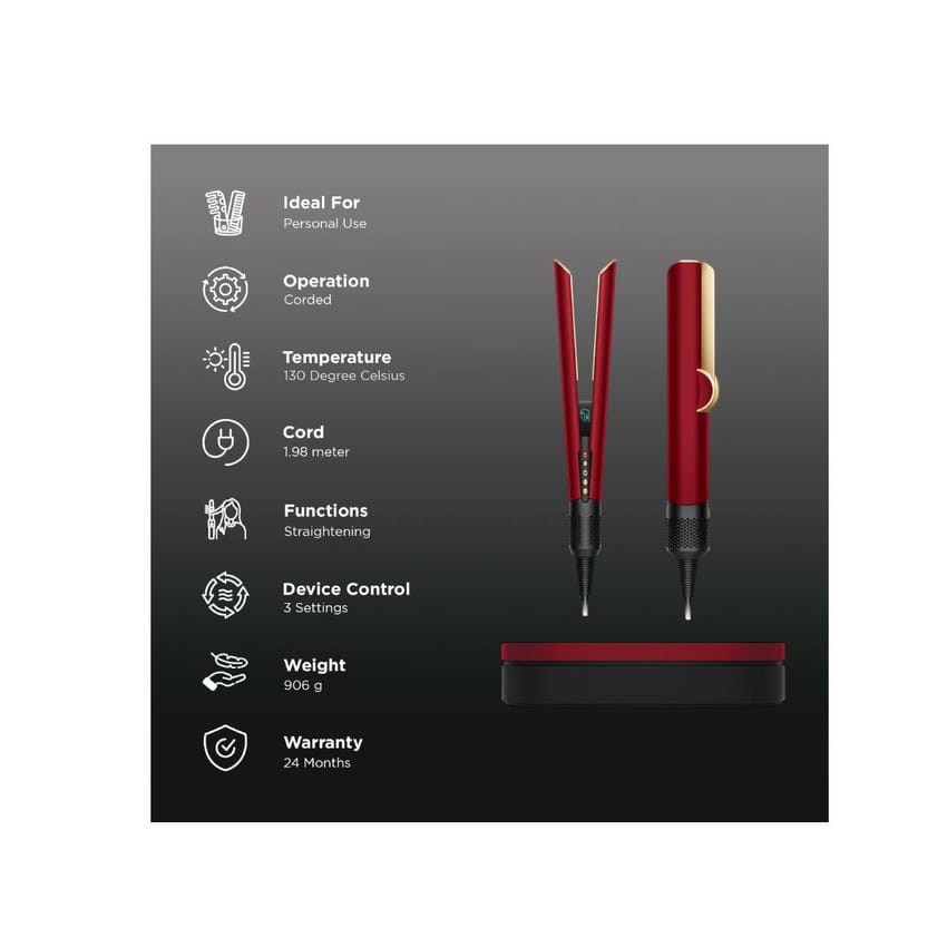 Dyson Airstrait Hair Straightener with Wet & Dry Modes (Red Velvet) – HT01 product thumbnail 2