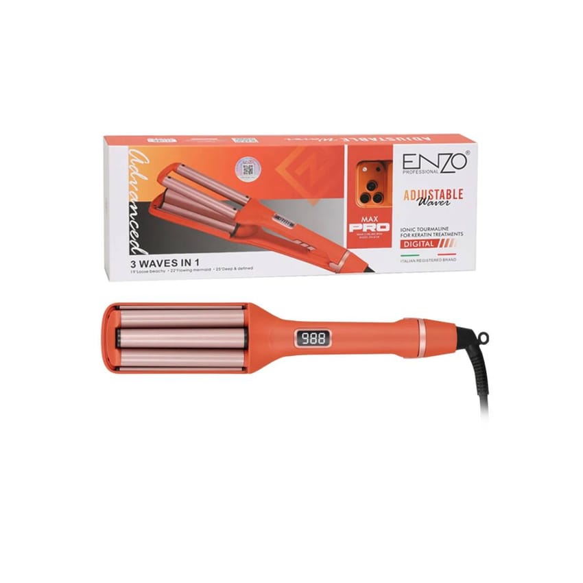 جهاز مموج الشعر المتكيف من إنزو ENZO Adjustable Waver - Adva | electronics | straighteners-and-curlers | enzo