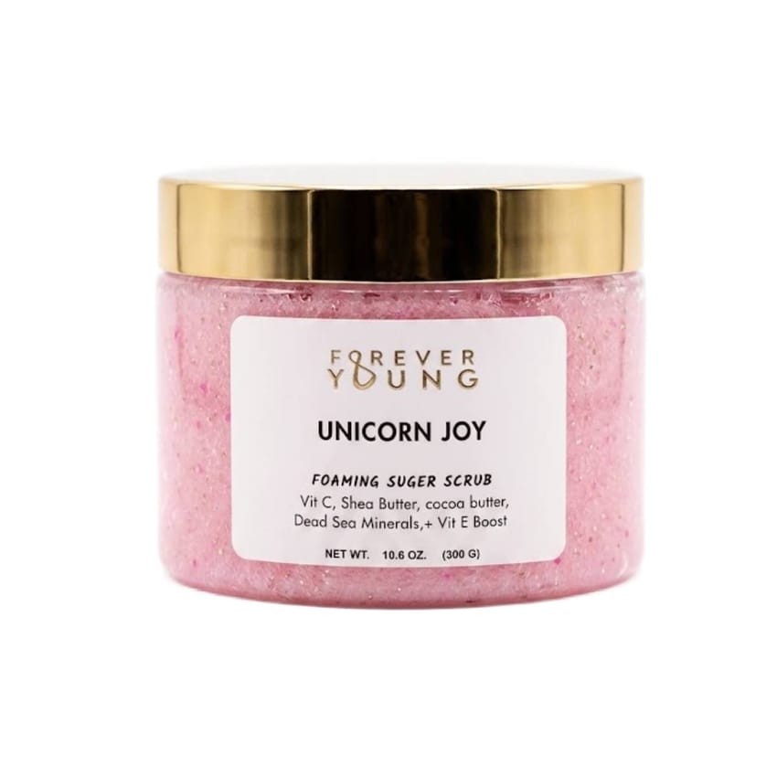 FOREVER YOUNG Unicorn Joy Foaming Sugar Scrub  PINK– 300g