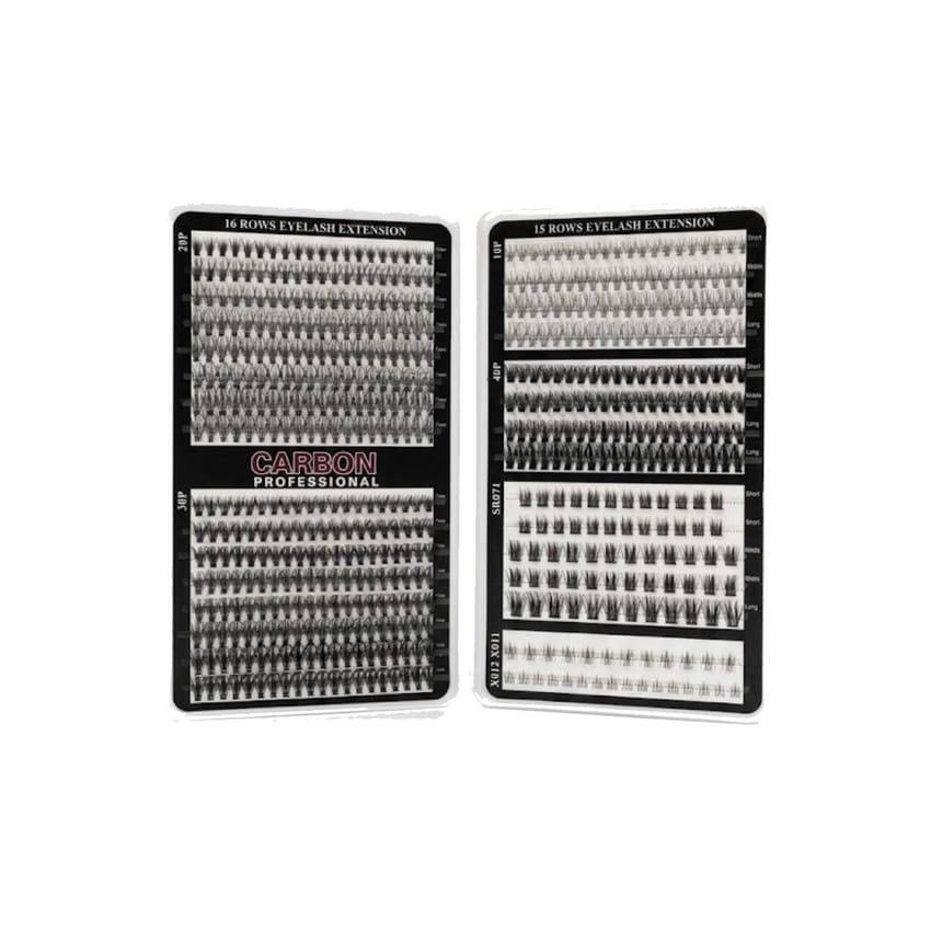 Carbon Professional Cluster Eyelash Extensions Kit
