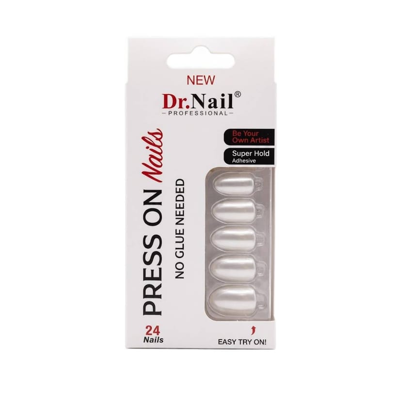 Dr. Nail Professional Pearl Press-On Nails – 24 Nails