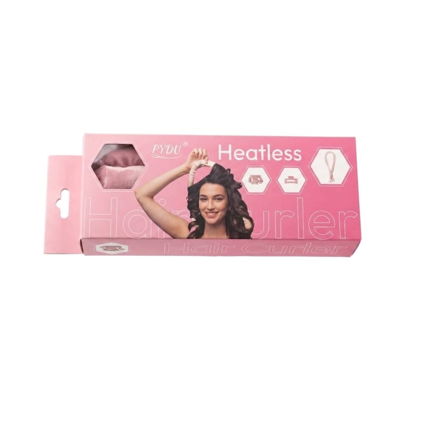 PYDU Heatless Hair Curler Set – 4 Pcs (Curling Rod + 2 Satin Scrunchies + Hair Clip)