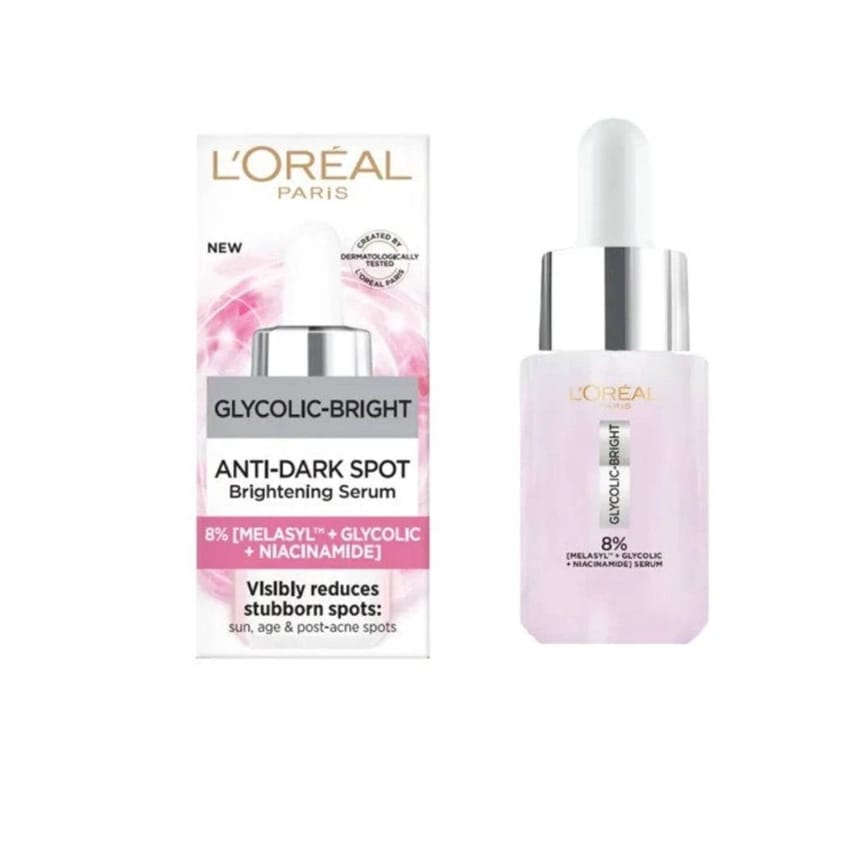 سيروم لوريال جليكوليك برايت للإشراقة ضد البقع الداكنة 30 مل | skin-treatment | skin-serum | loreal | skin-care | face-care