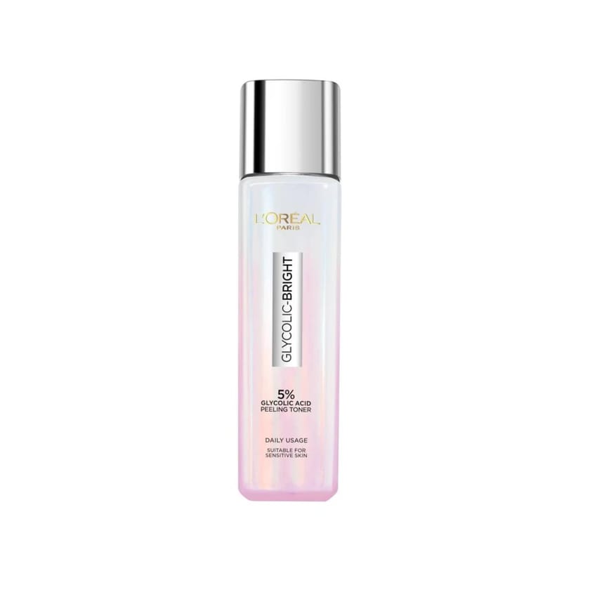 تونر لوريال جليكوليك برايت المقشر والمشرق 5% حمض الجلايكوليك | skin-treatment | peeling | skin-serum | loreal | skin-care